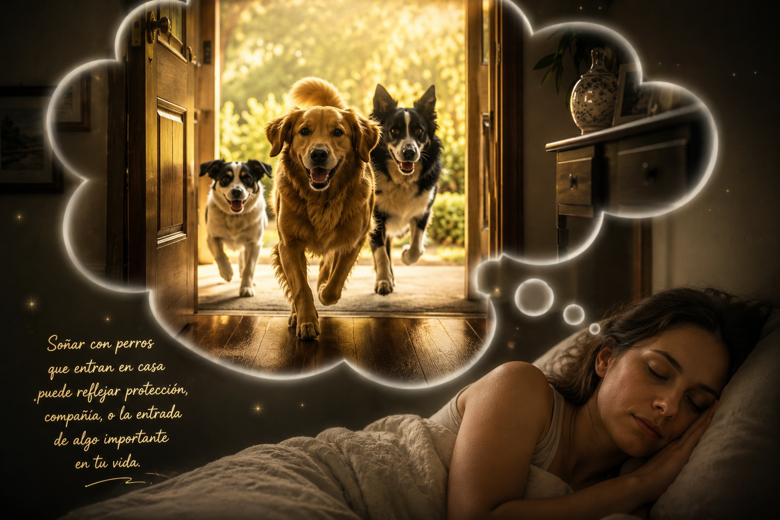 Soñar con perros que entran en casa: qué puede reflejar